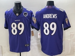 (Logo 2) Baltimore Ravens 5 Generations Blue #89 NFL Jersey-0840