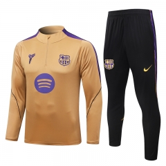 26-27 Barcelona Muddy Yellow Thailand Soccer Tracksuit-815