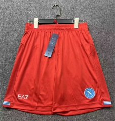 26-27 Napoli 2nd Away Red Thailand Soccer Shorts