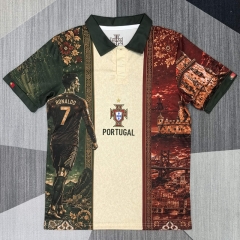 (S-4XL) 26-27 Commemorative Edition Portugal Red&Green Thailand Soccer Jersey AAA-4927