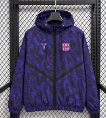 (S-3XL) 26-27 Barcelona Purple Thailand Trench Coat With Hat-6032