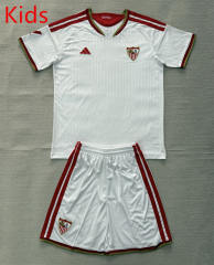 26-27 Sevilla Home White Kids/Youth Soccer Uniform-AY