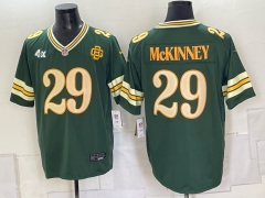 (Logo 2) Green Bay Packers 5 Generations Green #29 NFL Jersey-0840