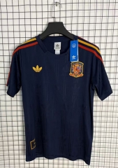 (S-4XL) 26-27 Special Jacquard Version Spain Royal Blue Thailand Soccer Jersey AAA-0009