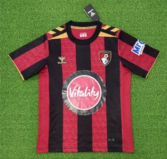 (S-4XL) 26-27 AFC Bournemouth Home Black&Red Thailand Soccer Jersey AAA-403