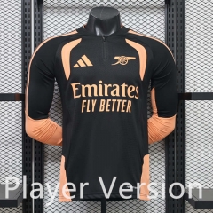 (S-3XL) Player Version 26-27 Arsenal Black LS Thailand Soccer Tracksuit Top-888
