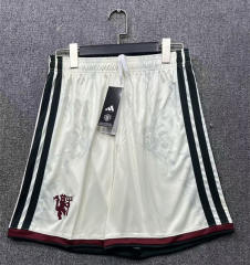 26-27 Manchester United 2nd Away Beige Thailand Soccer Shorts