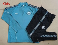 26-27 Olympique de Marseille Blue Kids/Youth Soccer Tracksuit-815