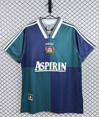 Retro Version 97-98 Bayer 04 Leverkusen Away Blue Thailand Soccer Jersey AAA-3257