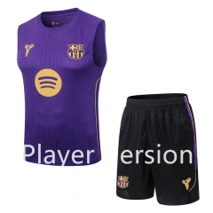 (S-3XL) Player Version 26-27 Barcelona Purple Thailand Soccer Training Vest Uniform-9926