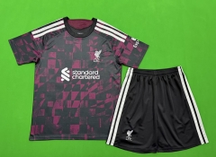 (S-3XL) Without Brand Logo 26-27 Liverpool 2nd Away Black&Pink Soccer Uniform-9031