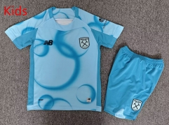 26-27 West Ham United 2nd Away Blue Kids/Youth Soccer Uniform-7809