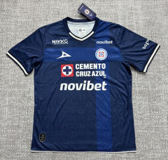 (S-4XL) 26-27 Cruz Azul 2nd Away Blue Thailand Soccer Jersey AAA-4506