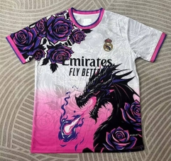 26-27 Rose Special Version Real Madrid White&Purple Thailand Soccer Jersey AAA-0440