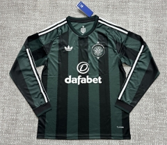 (S-4XL) 26-27 Celtic Away Green&Black LS Thailand Soccer Jersey AAA-4506