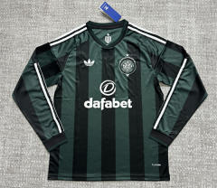 (S-4XL) 26-27 Celtic Away Green&Black LS Thailand Soccer Jersey AAA-4506