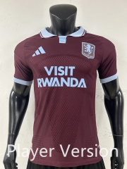 Player Version 26-27 Aston Villa Home Wine Red Thailand Soccer Jersey AAA-0871