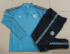 26-27 Olympique de Marseille Blue Thailand Soccer Tracksuit-815