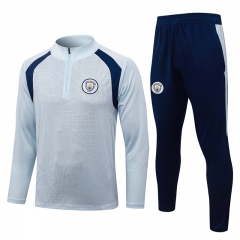 26-27 Manchester City Light Blue Thailand Soccer Tracksuit Uniform-815