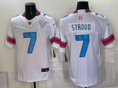 (Logo 2) Houston Texans 5 Generations White #7 NFL Jersey-0840