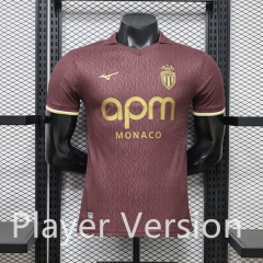 Player Version 26-27 Monaco Away Dark Red Thailand Soccer Jersey AAA-888