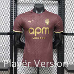 Player Version 26-27 Monaco Away Dark Red Thailand Soccer Jersey AAA-888