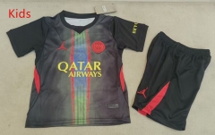 Player Version 26-27 Paris 2nd Away Black Kids/Youth Soccer Uniform-1794