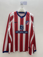 (S-4XL) 26-27 Atletico Madrid Home Red&White LS Thailand Soccer Jersey AAA-9268