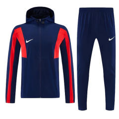 26-27 Nike Blue&Red Thailand Trench Coat Uniform With Hat-4627