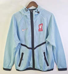 (S-3XL) 2026 Liverpool Light Blue Pre-match Soccer Jakcet-811