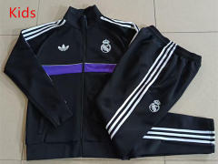 26-27 Real Madrid Black Kids/Youth Soccer Jacket Uniform-815