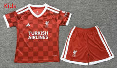 27-28 Liverpool Home Red Kids/Youth Soccer Uniform-6149