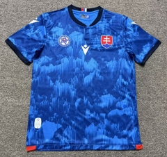 (S-4XL) 26-27 Slovakia Home Blue Thailand Soccer Jersey AAA-8025