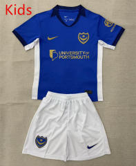 26-27 Portsmouth Home Blue Kids/Youth Soccer Uniform-AY