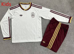 26-27 2 Stars Spain Away White Kids/Youth LS Soccer Uniform-7998