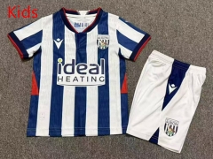 26-27 West Bromwich Albion Home Blue&White Kids/Youth Soccer Uniform-7809