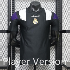 (S-3XL) Player Version 26-27 Retro Casual Version Real Madrid Black Thailand Soccer Jersey AAA-888