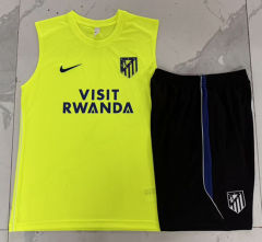 26-27 Atletico Madrid Fluorescent Green Thailand Soccer Vest Tracksuit -815