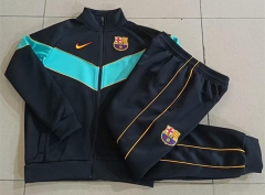 26-27 Barcelona Black&Light Green Thailand Soccer Jacket Uniform-815