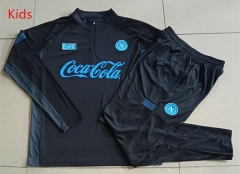 26-27 Napoli Black Kids/Youth Soccer Tracksuit-815