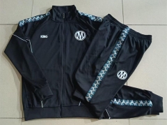 26-27 Olympique Marseille Black Thailand Soccer Jacket Uniform-815