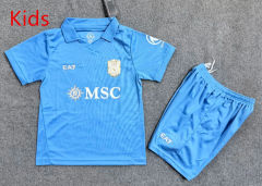 26-27 Napoli Home Blue Kids/Youth Soccer Uniform-6748