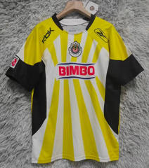 (S-3XL) Retro Version 08-09 Deportivo Guadalajara Yellow&White Thailand Soccer Jersey AAA-9755