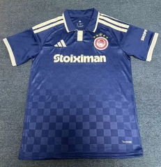 (S-4XL) 26-27 Olympiacos F.C. Away Royal Blue Thailand Soccer Jersey AAA-7369