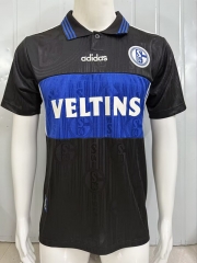 Retro Version 97-99 Schalke 04 2nd Away Black Thailand Soccer Jersey AAA-3932