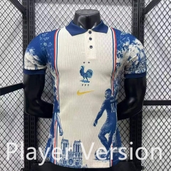 Player Version 26-27 Commemorative Edition France Blue&Yellow Thailand Soccer Jersey AAA-3596