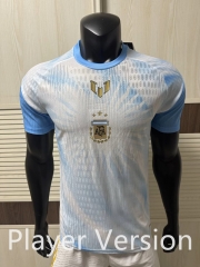 Player Version 26-27 Commemorative Edition Argentina Blue&White Thailand Soccer Jersey AAA-9812