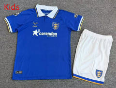 26-27 Hull City 2nd Away Blue Kids/Youth Soccer Uniform-7809