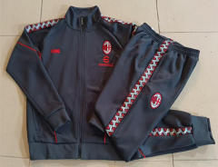 26-27 AC Milan Dark Grey Thailand Jacket Uniform-815