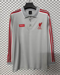26-27 Liverpool Light Grey LS Thailand Polo Shirt-2044